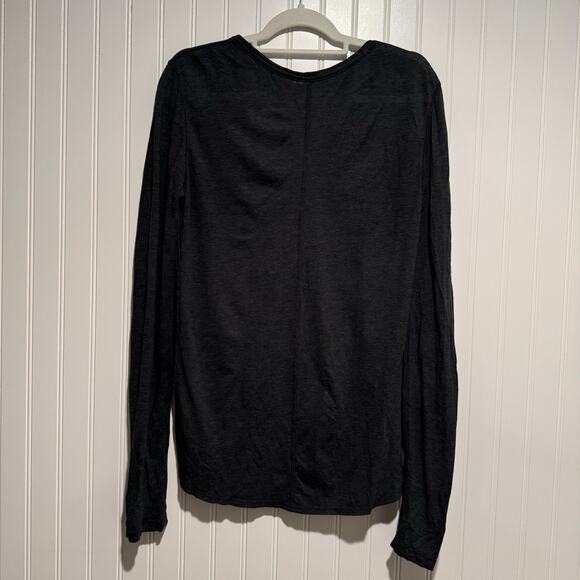 Lululemon Gray Long Sleeve Top Split Hems Size 10 - Picture 4 of 5